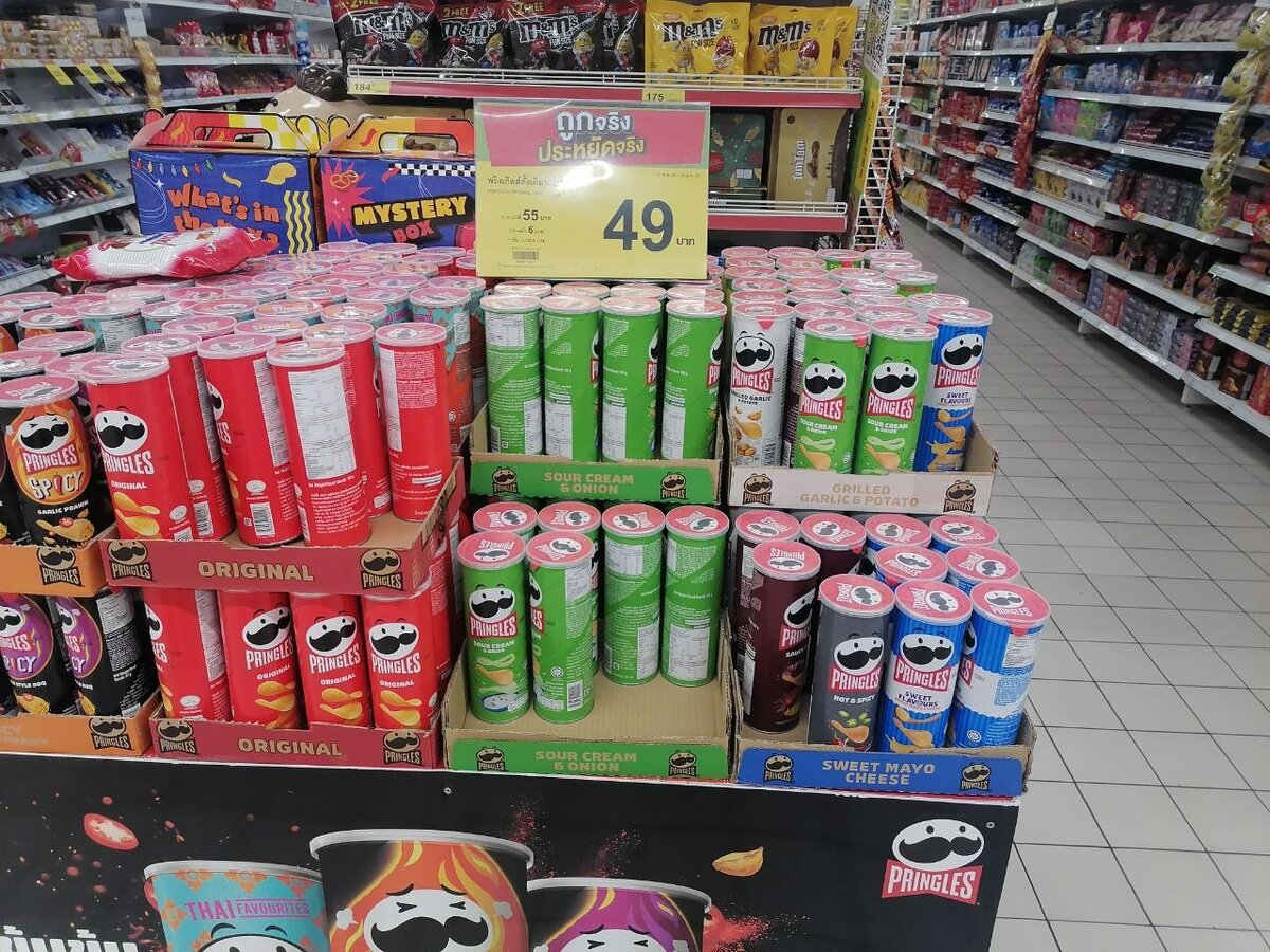 Пример стоимости продуктов в Big C.