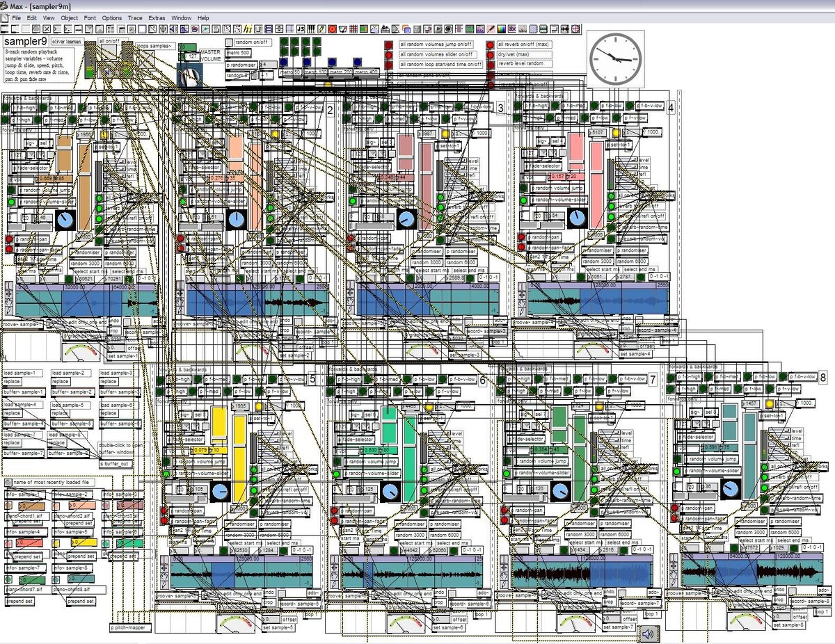 Так выглядит генеративная музыка в среде программирования MAX/MSP