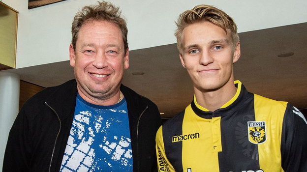    Леонид Слуцкий и Мартин Эдегор.ФК «Витесс»