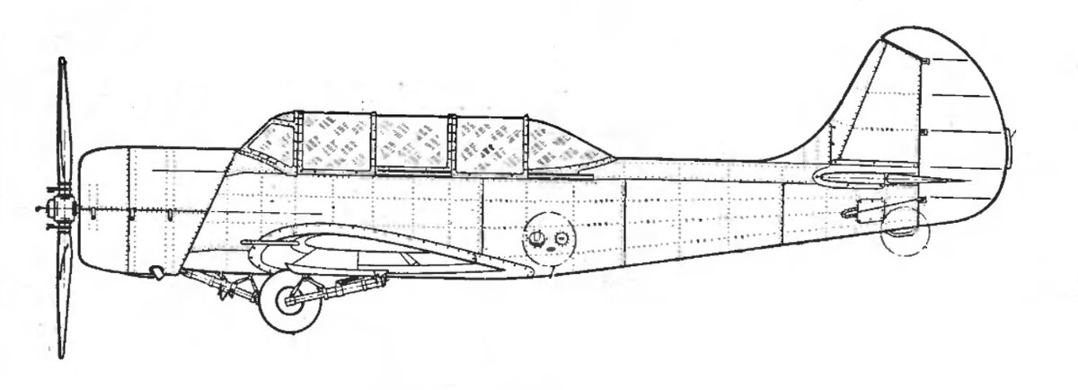 Рис. 1. Схема самолета ЯК-52