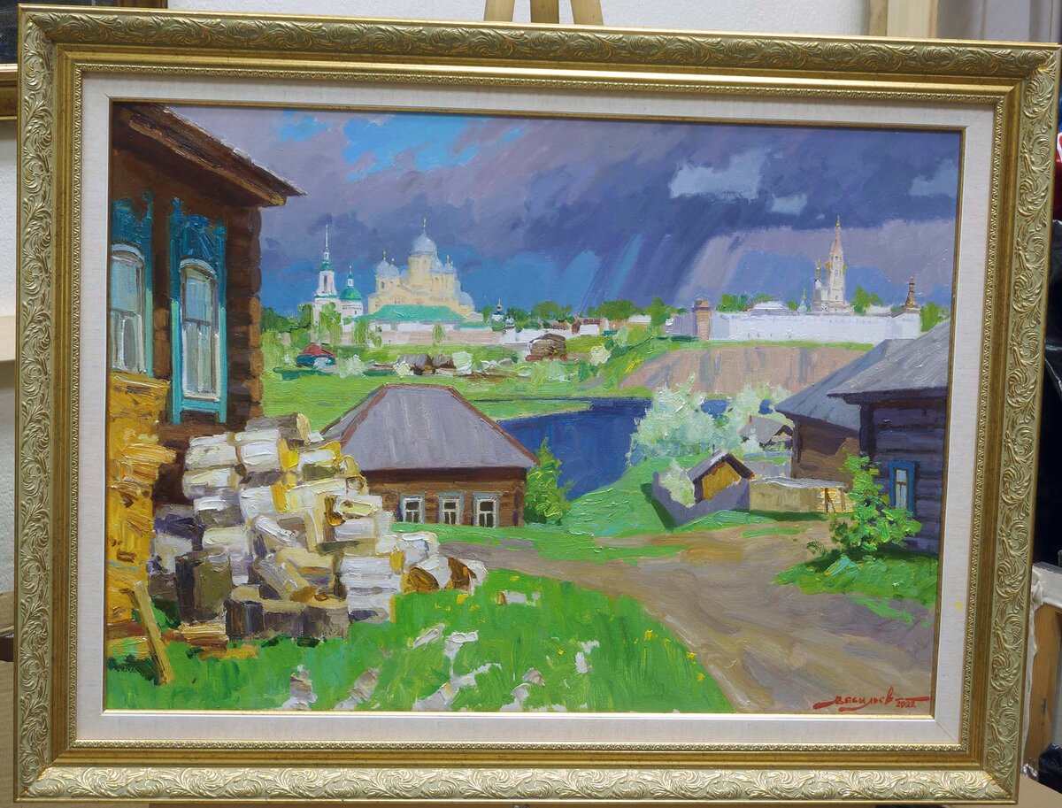 24 Васильев Дмитрий Дождь прошёл Верхотурье 50х70 хм 2022 г #васильев_дмитрий<br /> #аукционкартинвесенний23<br /> #галерея_у_салавата<br /> #http://ural-poster.ru/auktsion-kartin-vesennij-23-16-03-2023