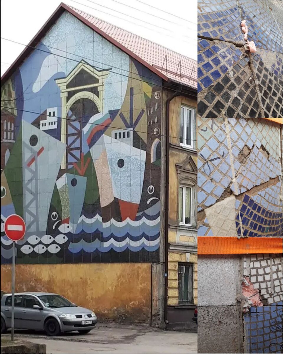 Фотографии панно до и после, автор фото: Евгений Мосиенко