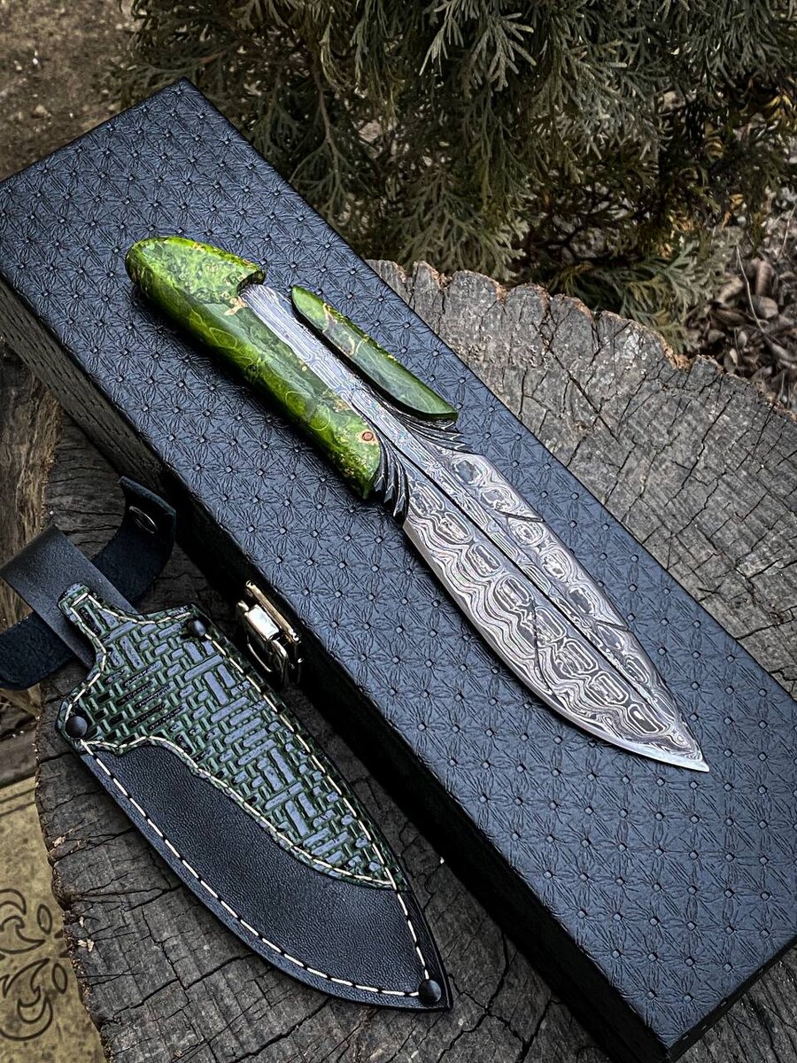 Кизлярский нож "Перо" из дамасской стали https://t.me/kznozhi
