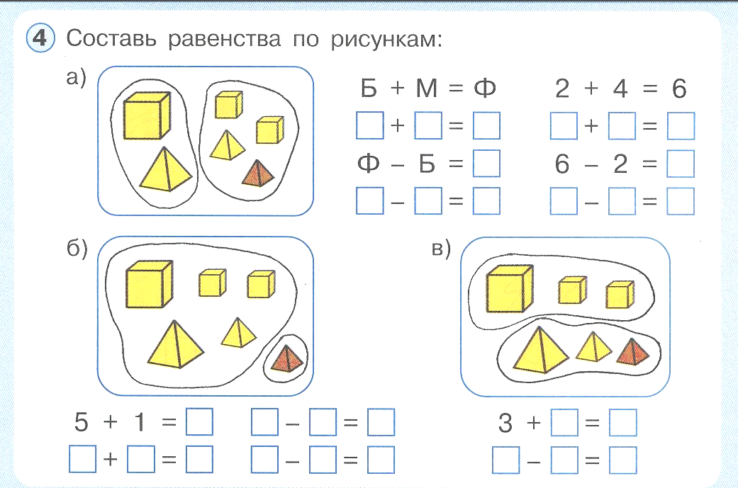 Составь 4 равенства из чисел