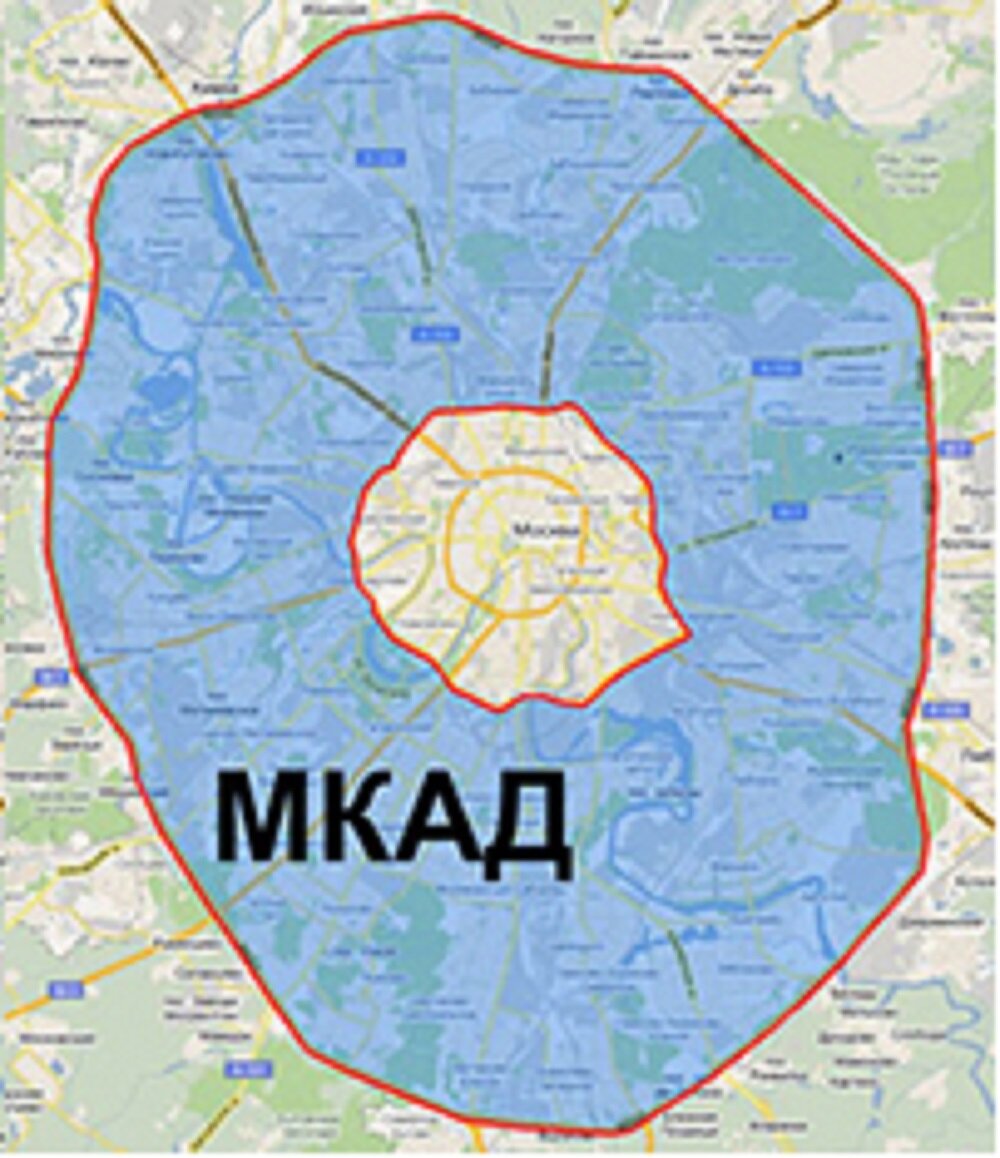 москва карта мкад