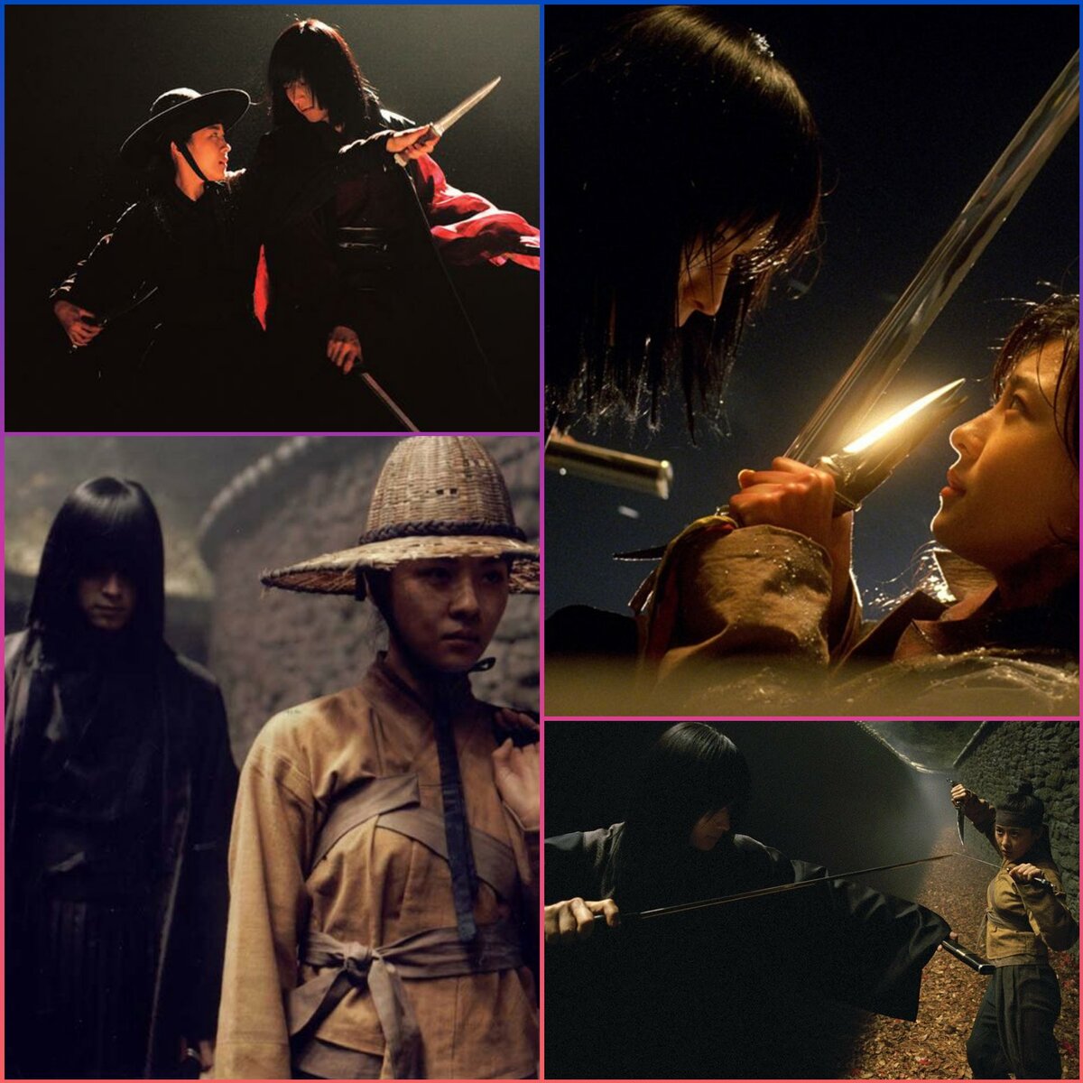 коллаж кадров из фильма Дуэлянт - это сражение или танец?))