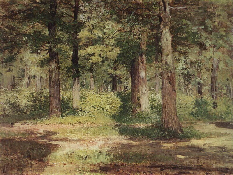 Левитан И.И., «Лес. Солнечный день», 1883–1884, холст, масло, Государственный музей искусств Узбекистана