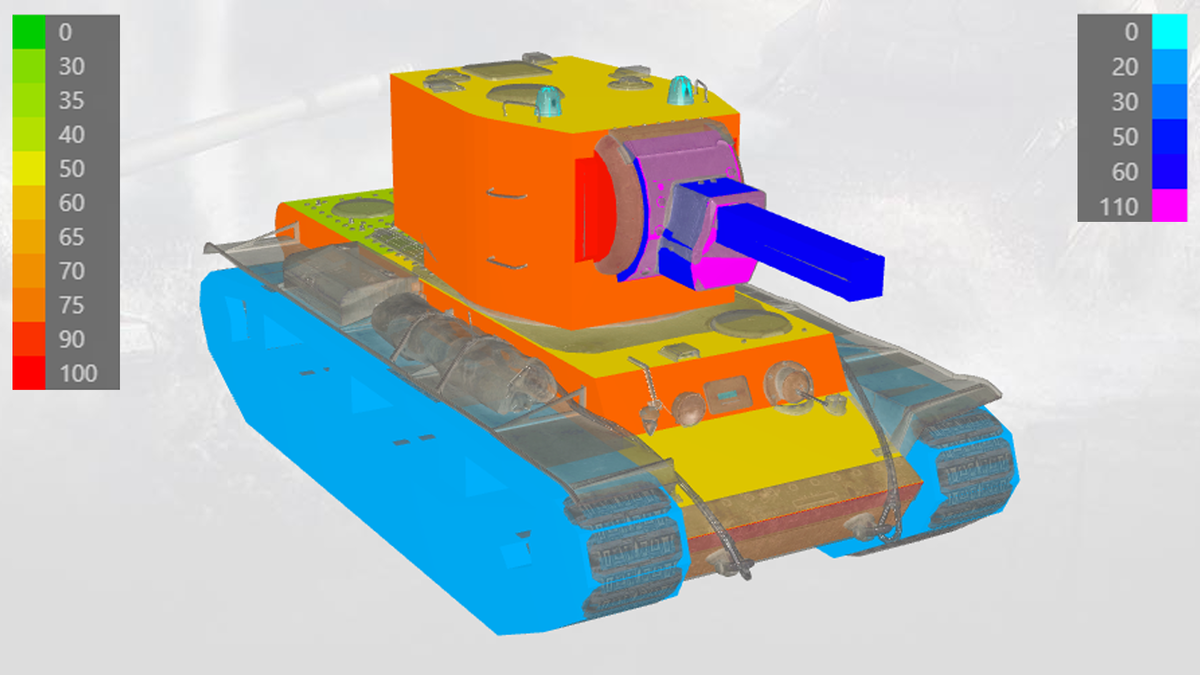 Броня обычная для ТТ 6 уровня, но большая крепкая маска не раз выручит вас в беде