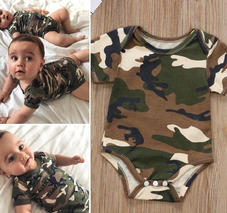 Боди с камуфляжным принтом для малыша