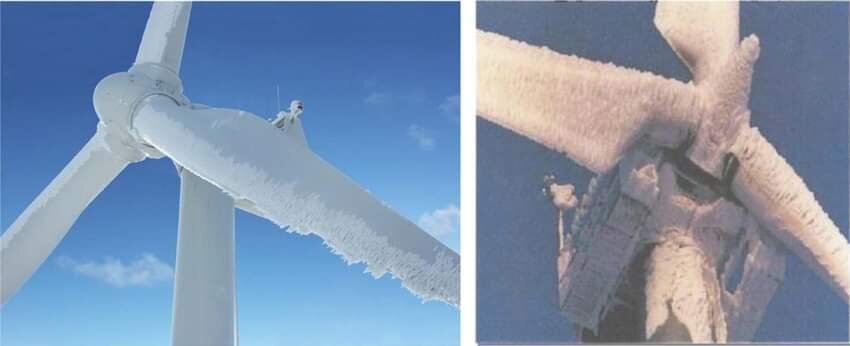 Замерзшие ветряные мельницы