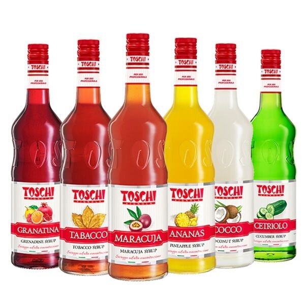 Большая линейка вкусов у сиропов  Toschi