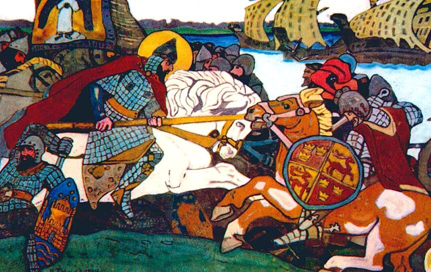 Николай Рерих. «Александр Невский поражает ярла Биргера», 1904 / Государственный Русский музей. Санкт-Петербург 