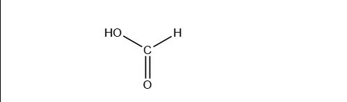 Муравьиная кислота.  Схема нарисована в гарфическом редакторе ChemDraw