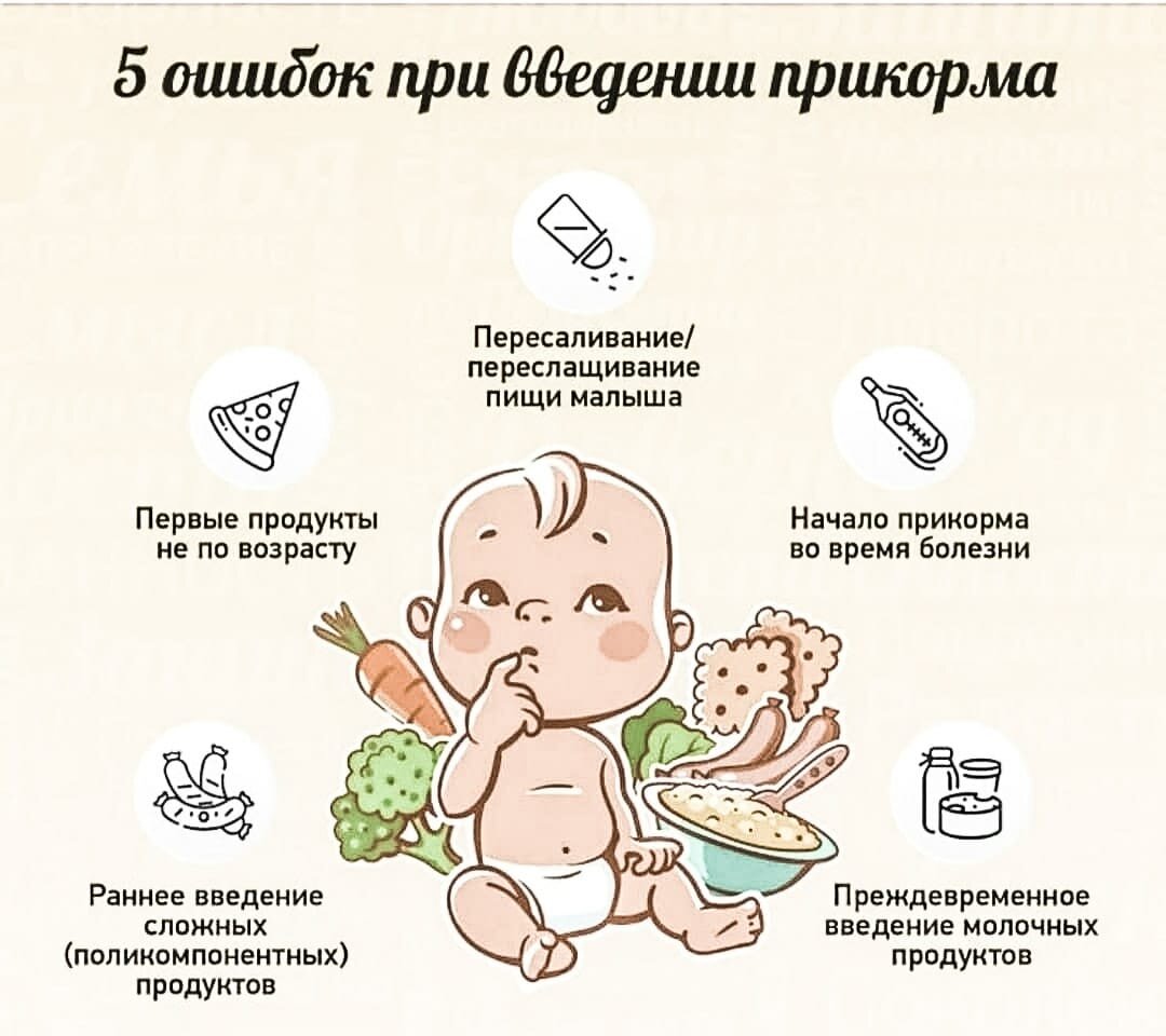       5 частых причин отказа ребёнка от прикорма. 
