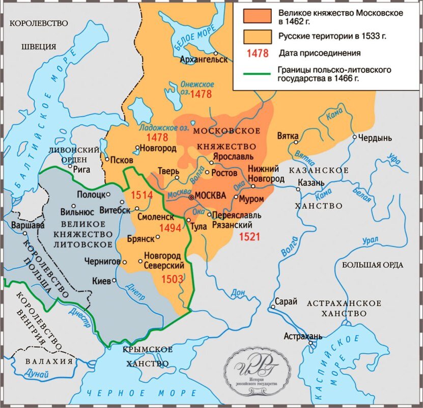 Карта россии 1470 года