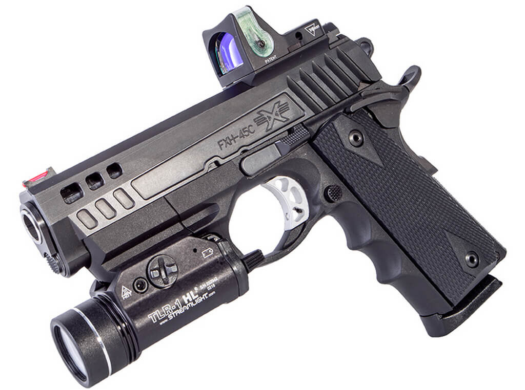 Пистолет FXH-45M Moxie 1911 с тактическим фонарём и коллиматором