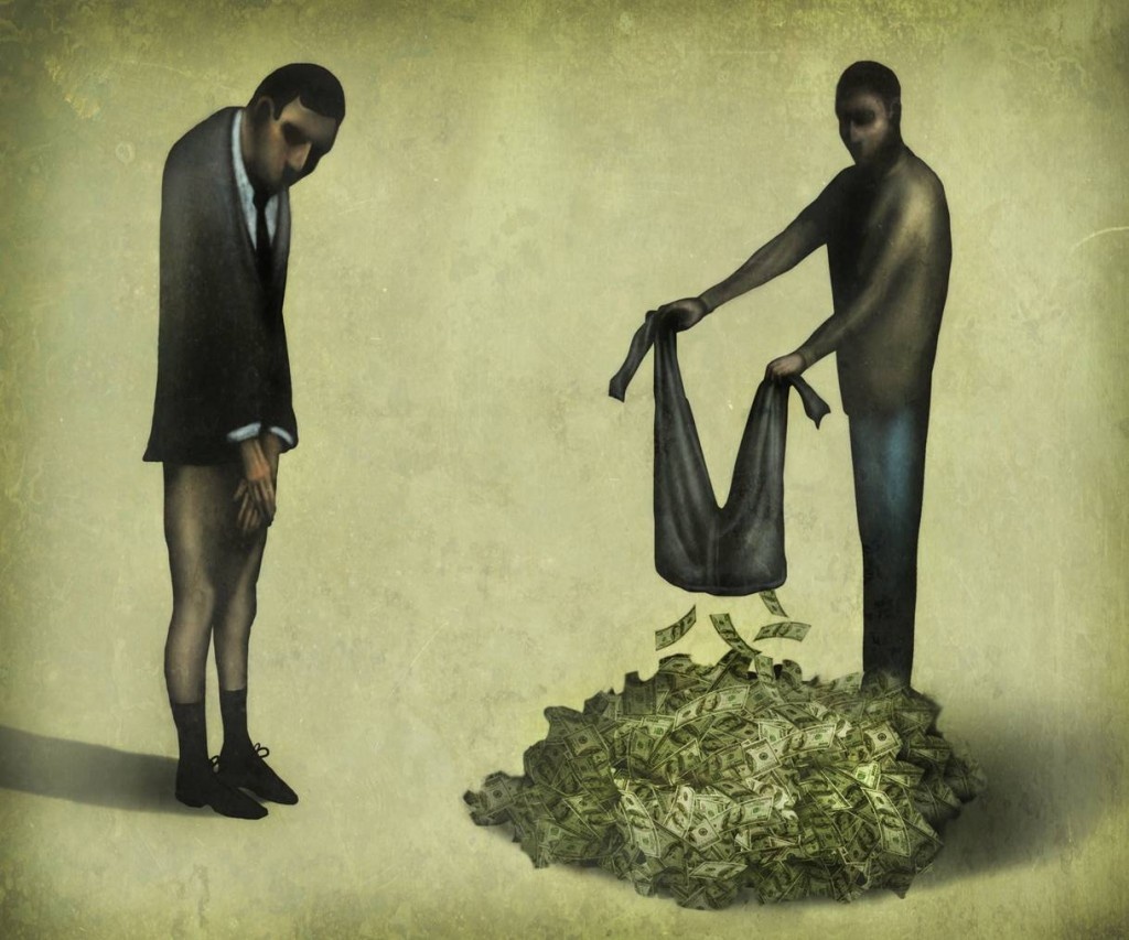 Религия выглядит примерно так, только богатеют честно . Ну как честно, обманом засчёт бога)