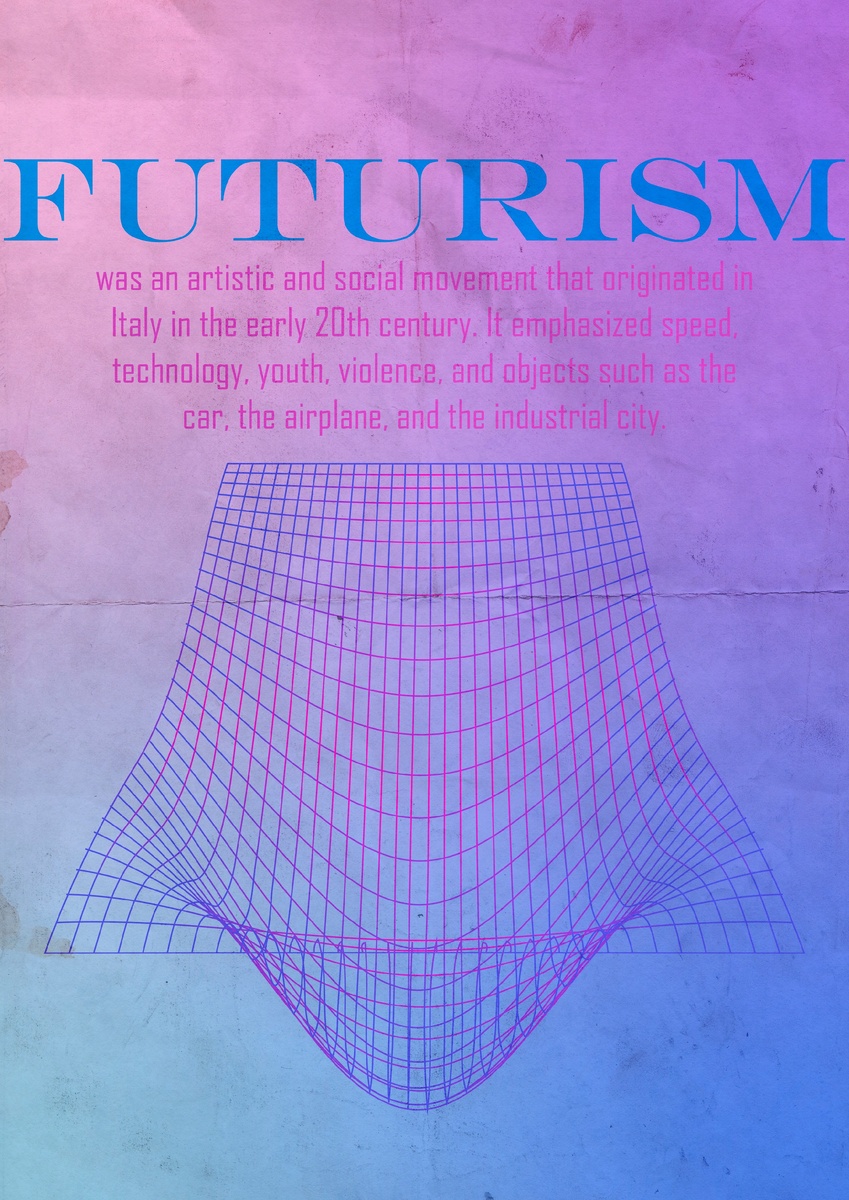 На этот постер меня вдохновила культура футуризма. В следующем посте я расскажу как его создать.