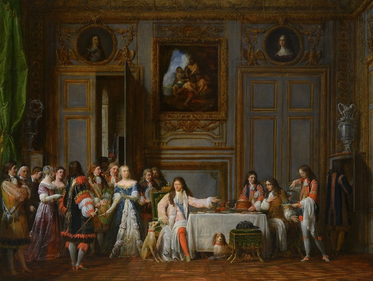 Жизнь Людовика XIV протекала среди придворного штата, который насчитывал около 20 тысяч человек