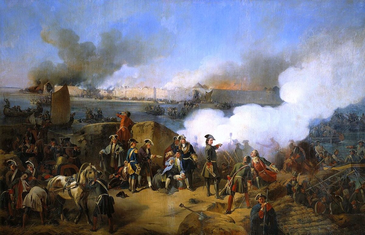 А. Е. Коцебу. «Штурм крепости Нотебург 11 октября 1702 года» (1846)