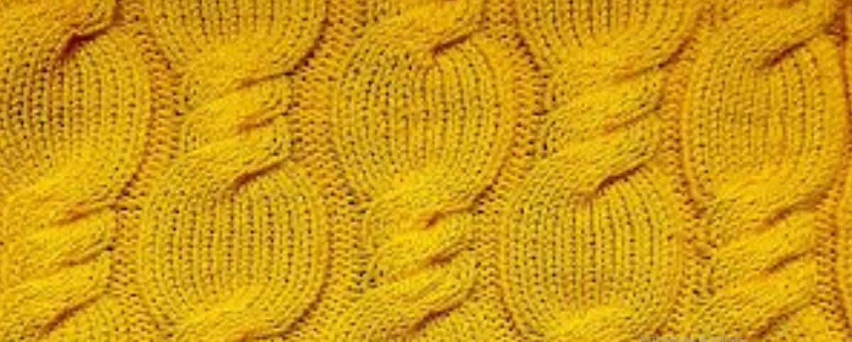 Широкие косы на двухфонтурной вязальной машине