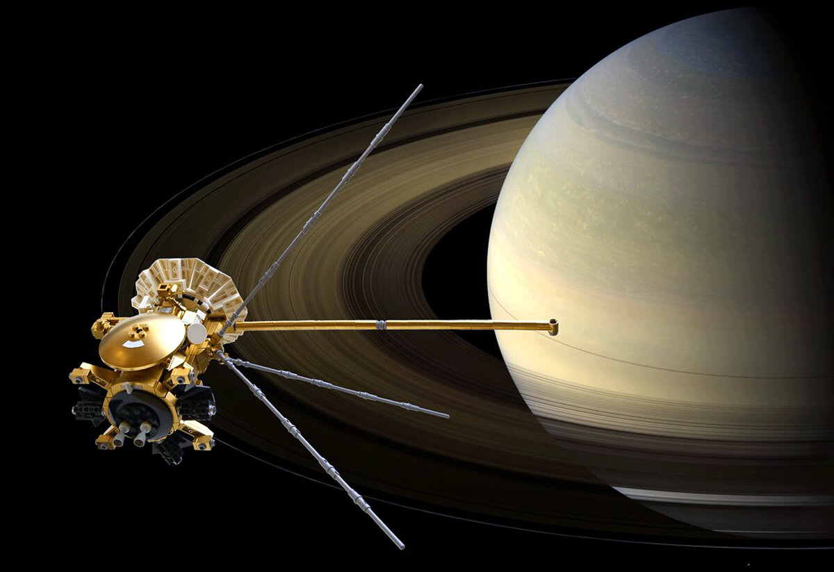 Самая большая система солнечной системы сатурн. Кассини Гюйгенс Сатурн. Сатурн Титан Кассини. Миссия Кассини-Гюйгенс. Аппарат Кассини на Сатурне.