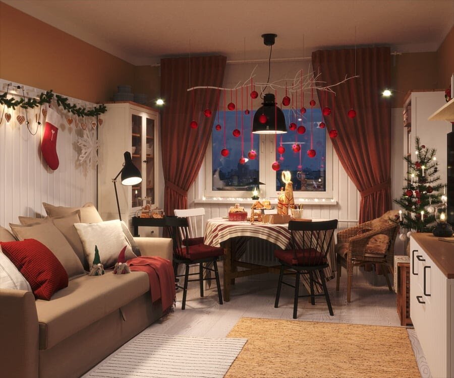 Новогодний интерьер от IKEA