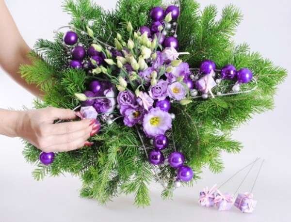 Букет цветов из пайеток своими руками