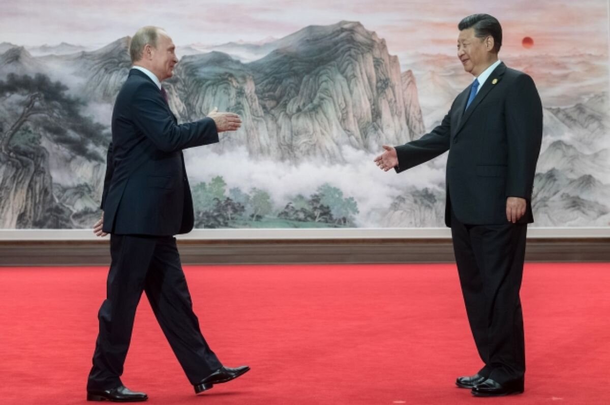 Leiers van Rusland en China. - Poetin en Xi Jinping. Foto van oop bronne.