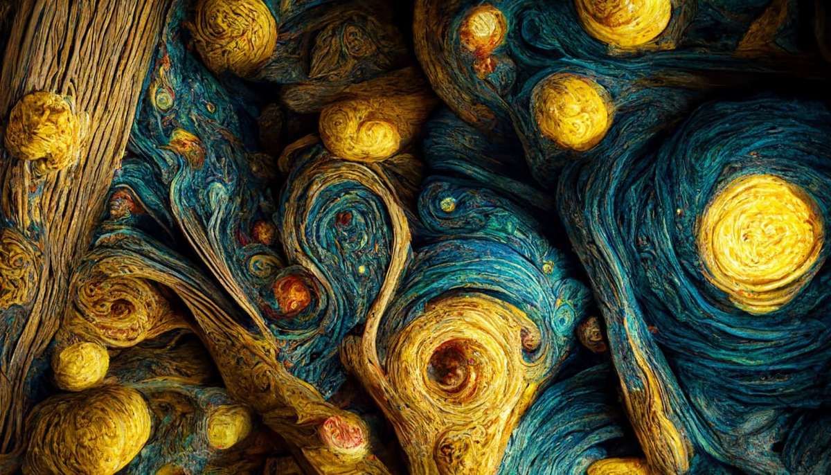 Discord @kaol #Gogh #MidJourney #art  #drawing #texture #wallpaper #pattern #background #palette Palette in commentary. The request may be issued by