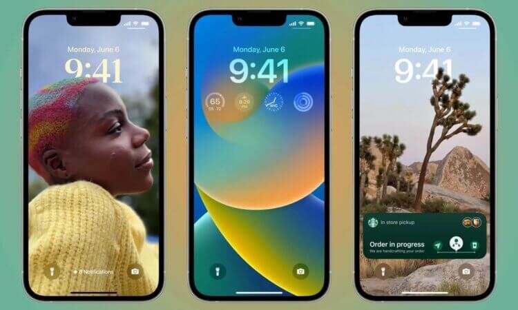    Возможности кастомизации экранов блокировки в iOS 16 — главная функция новой системы.