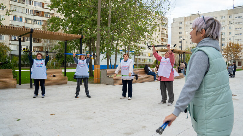    Торжественное открытие сквера после благоустройства в деревне Давыдово © Пресс-служба Министерства благоустройства Московской области