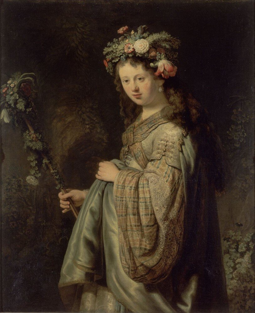 Рембрандт Харменс ван Рейн «Флора» или «Саския в образе Флоры», 1634