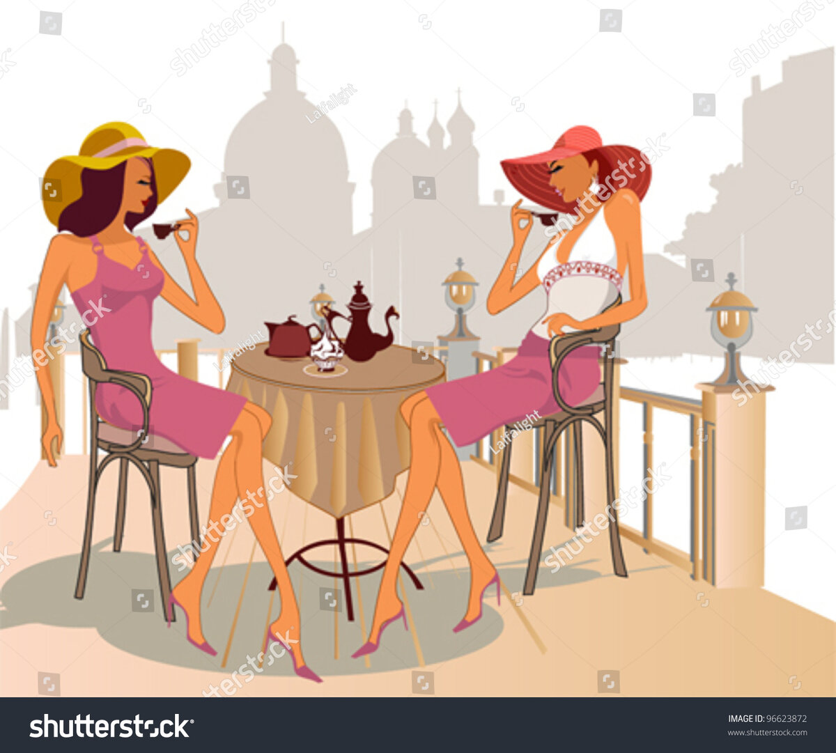 Взято из открытого источника https://image.shutterstock.com/shutterstock/photos/96623872/display_1500/stock-vector-fashion-women-in-the-street-cafe-96623872.jpg