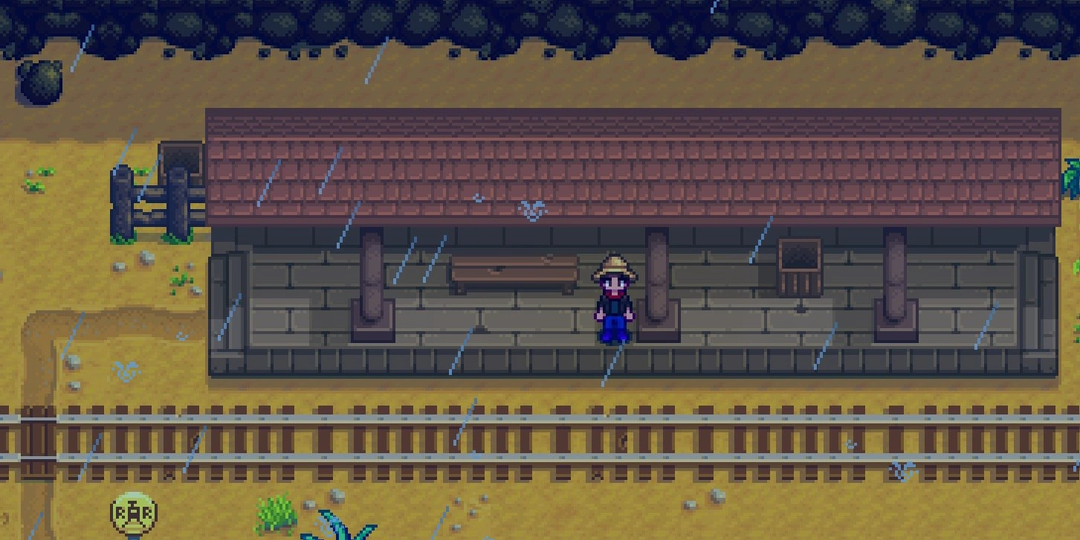 Проходящий поезд на жд в Stardew valley