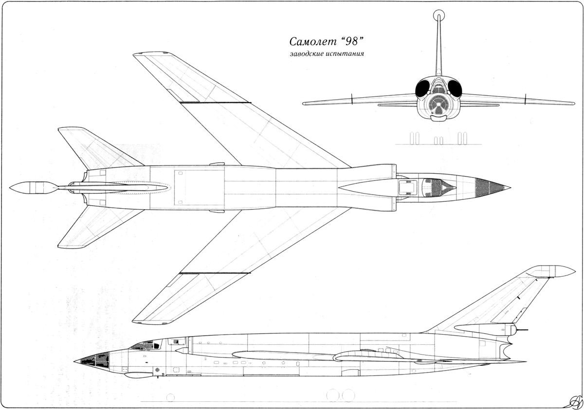 Самолет ту 128 чертежи