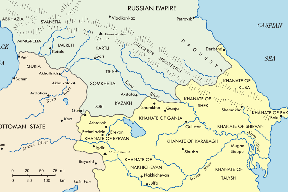 Грузия в 18 веке карта