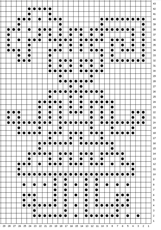 схема на 27 петель и 41 ряд
