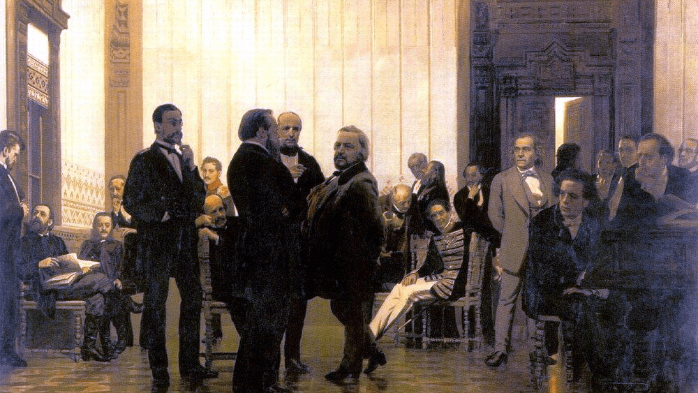 ИЛЬЯ РЕПИН. СЛАВЯНСКИЕ КОМПОЗИТОРЫ. 1872. МОСКОВСКАЯ ГОСУДАРСТВЕННАЯ КОНСЕРВАТОРИЯ ИМЕНИ П. И. ЧАЙКОВСКОГО