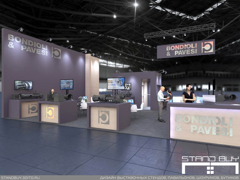 Проект выставочного стенда компании Bondioli&Pavesi. Архитектор - Павел Сапов.