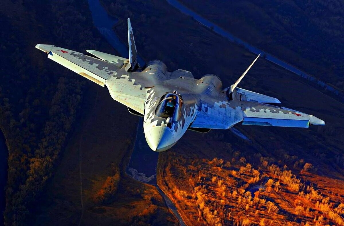 Истребитель Су-57. / Источник фото: Яндекс.Картинки