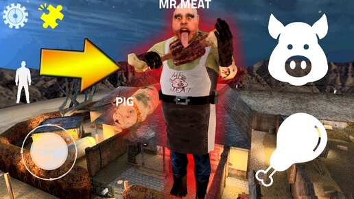 Мясник Гренни Стал Большим обновление Mr.Meat Granny