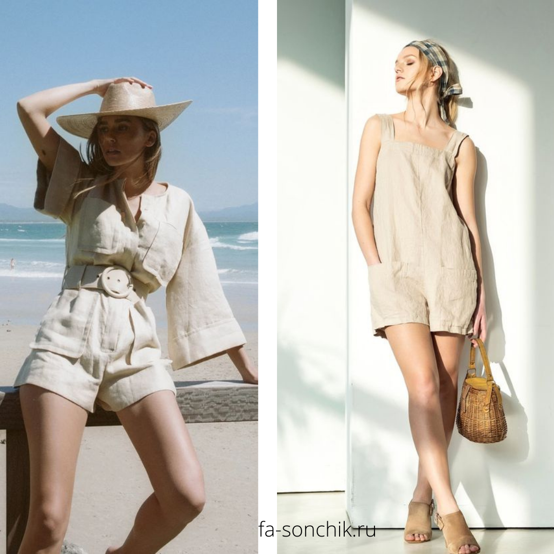 Комбинезон из льна