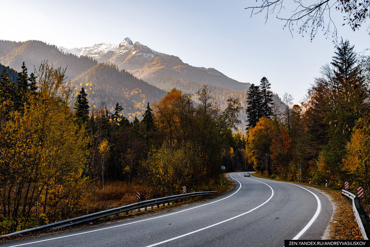 дорога в Домбай