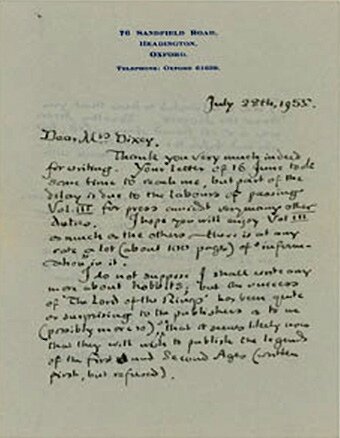 Письмо к миссис Дикси, 28 июля 1955 г.