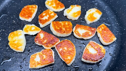 Обжариваю сыр до румяной корочки и выкладываю поверх салата: легкий ...