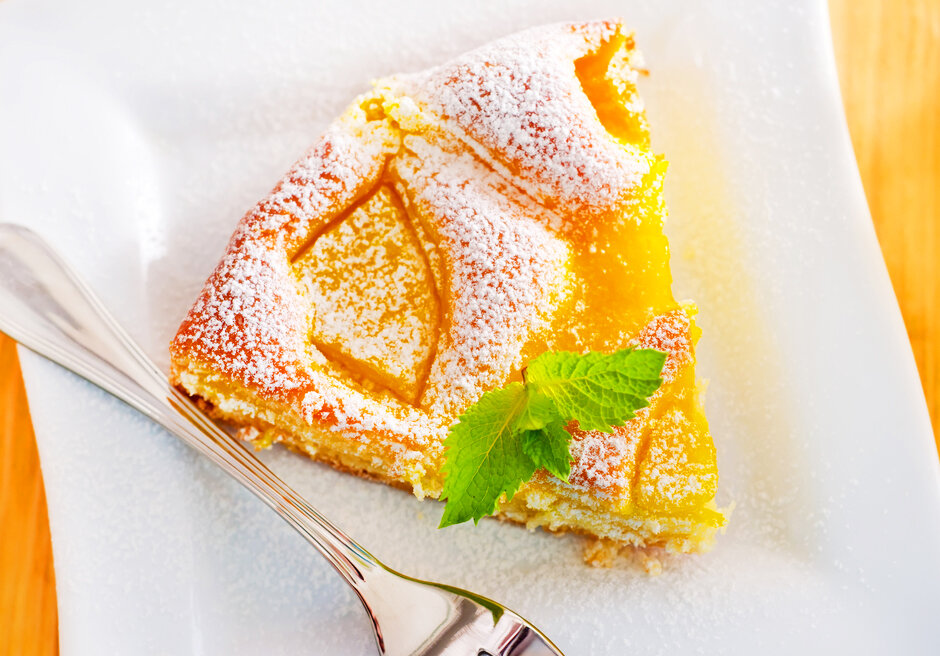 Персиковый пирог со сметанной заливкой.  Источник фото: Яндекс. Картинки