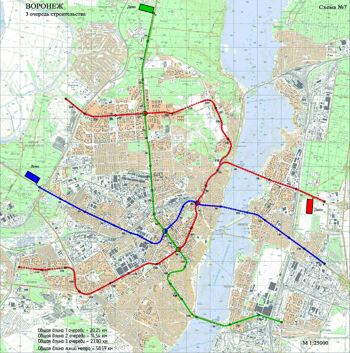 Схема воронежского метрополитена
