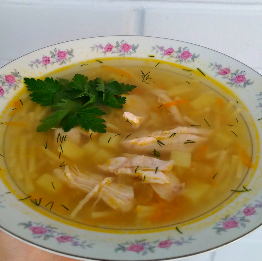 Приготовление куриного супа фото