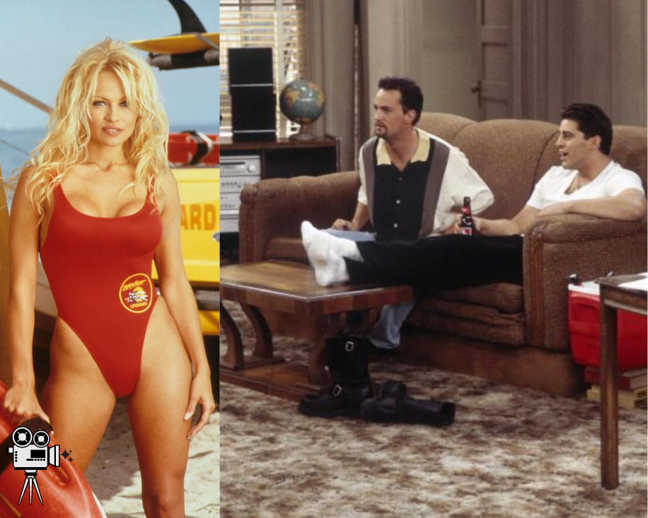 Памела Андерсон / Герои сериала «Друзья» Джо и Чендлер смотрят «Спасателей Малибу»